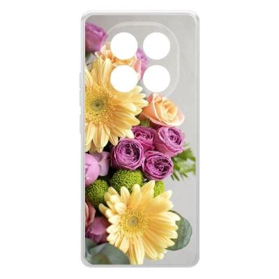Лот: 25086351. Фото: 1. Чехол Krutoff Clear Case "Букет... Чехлы, бамперы
