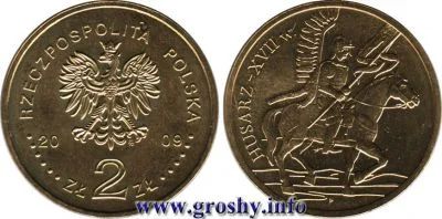 Лот: 5063875. Фото: 1. 2 злотых 2009 Польша, Гусары XVII... Европа