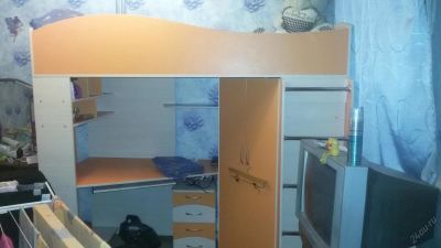 Лот: 5633080. Фото: 1. Кровать - чердак. Детские кровати и кроватки