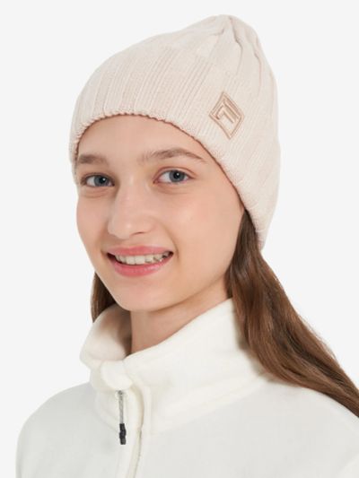 Лот: 25601514. Фото: 1. Шапка для девочек FILA, Бежевый. Другое (спортивная одежда)