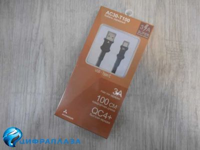 Лот: 20602064. Фото: 1. Кабель Type-C Accesstyle AC30-T100... Дата-кабели, переходники