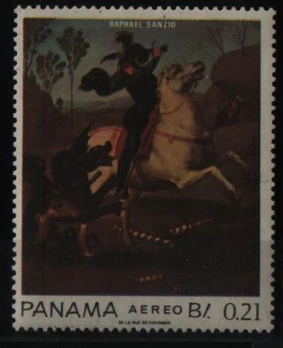 Лот: 8754926. Фото: 1. Панама 1967г Рафаэль - чистая-каталог... Марки