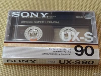 Лот: 9974057. Фото: 1. Аудиокассета Sony UX-S 90 type... Другое (аудиотехника)