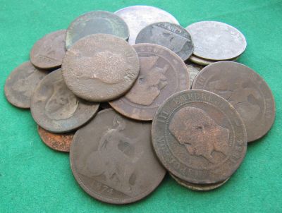 Лот: 15333504. Фото: 1. 25шт. Старых монет с 1850г. Остальные страны