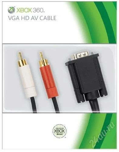Лот: 1112774. Фото: 1. Xbox 360 VGA HD видео-кабель... Аксессуары для игровых приставок, консолей, геймпады
