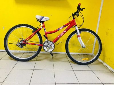 Лот: 15997935. Фото: 1. Велосипед горный Next Lady Pink... Велосипеды