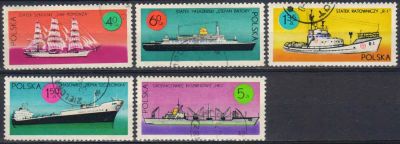 Лот: 20821584. Фото: 1. 1971. Польша. Корабли под польским... Марки