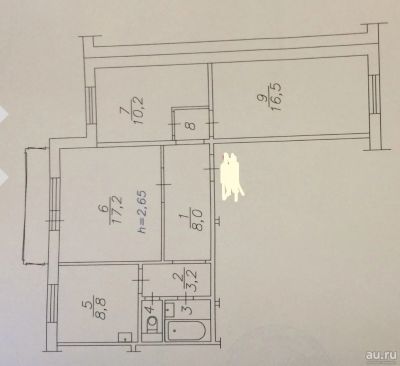 Лот: 13846450. Фото: 1. Продам 3-х комн. квартиру 70 кв... Квартиры, студии