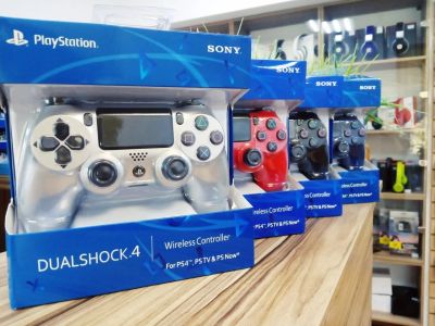 Лот: 14812799. Фото: 1. Джойстик PS4 DualShock Black/Red... Запчасти для игровых приставок, консолей