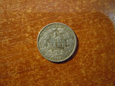 Лот: 25778208. Фото: 1. 1/2 марки 1913г(F) Германская... Германия и Австрия