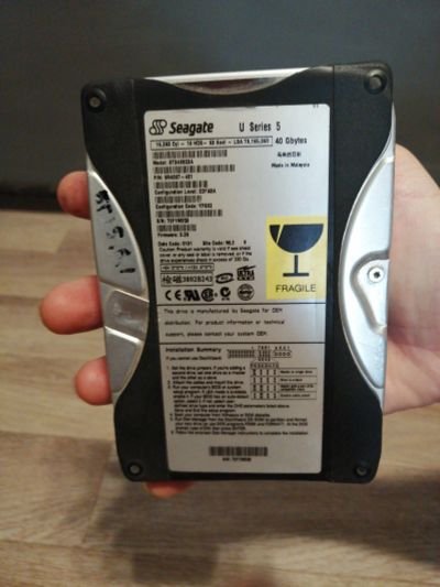 Лот: 14803482. Фото: 1. Винчестер 40гб не рабочий. Жёсткие диски (HDD)
