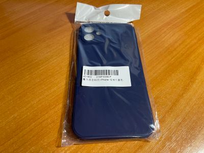 Лот: 17590181. Фото: 1. Чехол iPhone 12 синий, силиконовый. Чехлы, бамперы