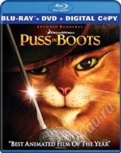 Лот: 1675305. Фото: 1. Blu-Ray мультфильм "Кот в сапогах... Видеозаписи, фильмы