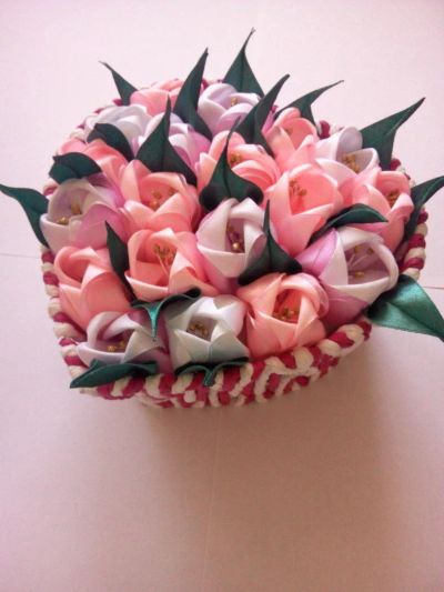 Лот: 9185476. Фото: 1. Тюльпаны ручной работы. Искусственные и сувенирные цветы