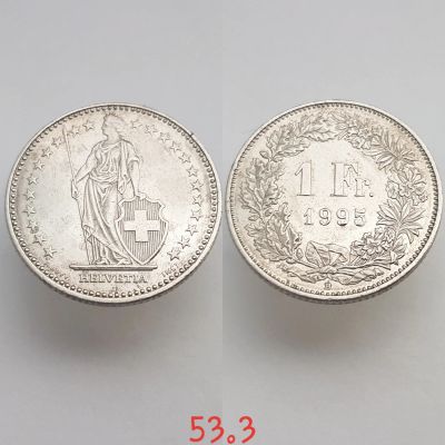 Лот: 15596583. Фото: 1. монета Швейцария 1 франк, 1995г... Остальные страны