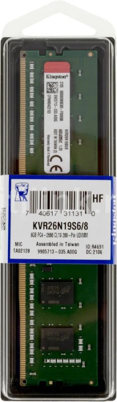 Лот: 19099875. Фото: 1. Память DDR4 8Gb 2666MHz Kingston... Оперативная память