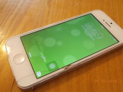 Лот: 3890815. Фото: 1. Apple IPhone 5 16Gb White (белый... Смартфоны