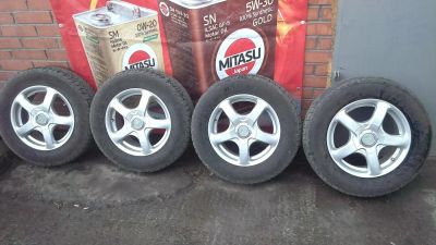 Лот: 5568362. Фото: 1. 205 65 15 комплект колес Toyota... Шины на дисках