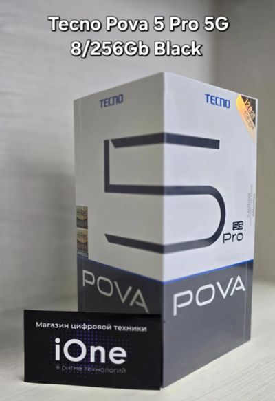 Лот: 20842971. Фото: 1. Texno Pova 5 Pro 5G 8/128Gb Black... Смартфоны