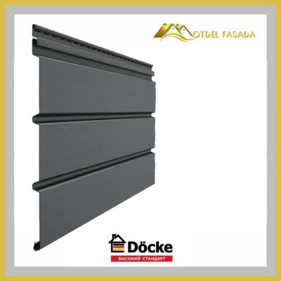 Лот: 17535246. Фото: 1. Софит сплошной DOCKE PREMIUM Графит... Фасадные материалы, сайдинг
