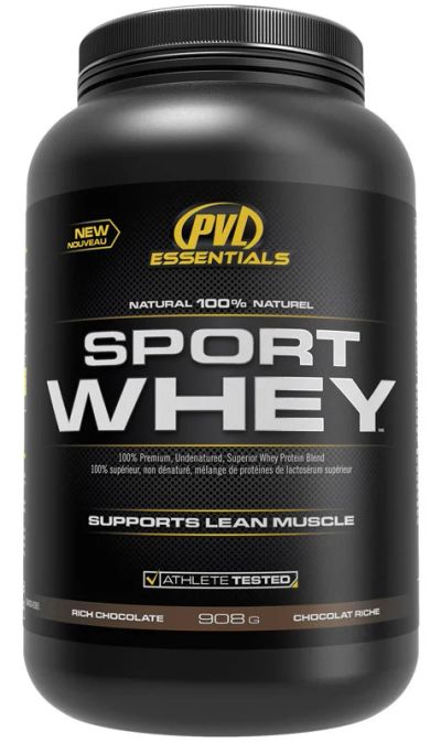 Лот: 10907559. Фото: 1. Sport Whey 908 гр. chocolate PVL... Спортивное питание, витамины