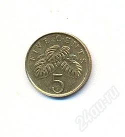Лот: 2566439. Фото: 1. 5 центов Сингапур. Азия
