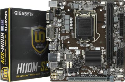 Лот: 13477216. Фото: 1. Gigabyte GA-H110M-S2V ( LGA1151... Материнские платы
