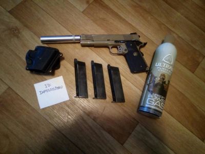Лот: 10418030. Фото: 1. страйкбольный пистолет Colt 1911... Пейнтбол, страйкбол