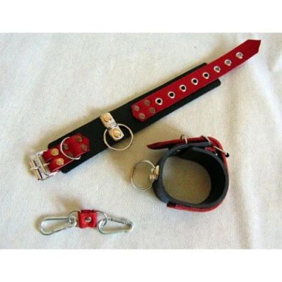 Лот: 22056012. Фото: 1. Наручники Elegant Black & Red. Игрушки