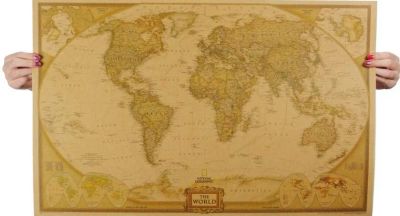 Лот: 10720662. Фото: 1. Карта мира под старину. National... Другое (картины, панно)