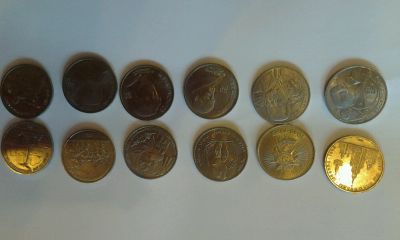 Лот: 5211683. Фото: 1. монеты 1 рубль 12 шт все разные. Россия и СССР 1917-1991 года