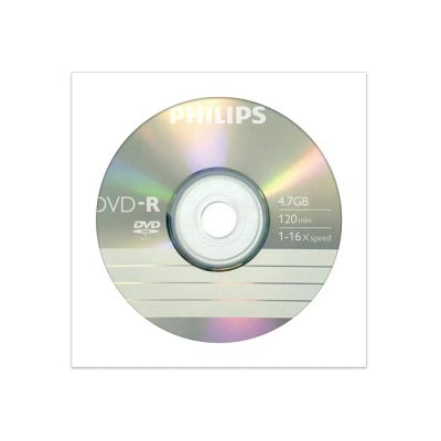 Лот: 25719068. Фото: 1. Диск DVD-R Philips 4,7 GB, скорость... CD, DVD, BluRay