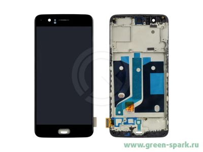 Лот: 25064015. Фото: 1. Дисплей OnePlus 5 Модуль с рамкой... Дисплеи, дисплейные модули, тачскрины