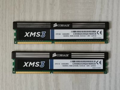 Лот: 18827320. Фото: 1. Corsair XMS3 DDR3 2x4Gb1600MHz... Оперативная память