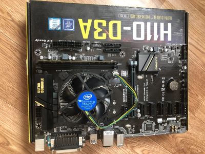 Лот: 17004570. Фото: 1. Комплект Gigabyte H110-D3A. Майнинг фермы, товары для майнинга