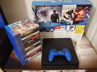 Лот: 12676490. Фото: 1. Sony PlayStation 4 slim 500gb... Игровые приставки, консоли