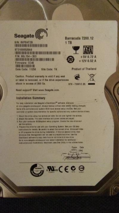 Лот: 13399403. Фото: 1. Жесткий диск Seagete ST31000528AS... Жёсткие диски (HDD)
