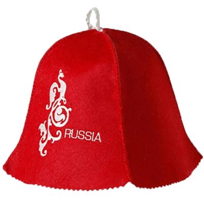 Лот: 19032457. Фото: 1. Шапка РУССКАЯ ШЕРСТЬ Russia цвет... Банные принадлежности