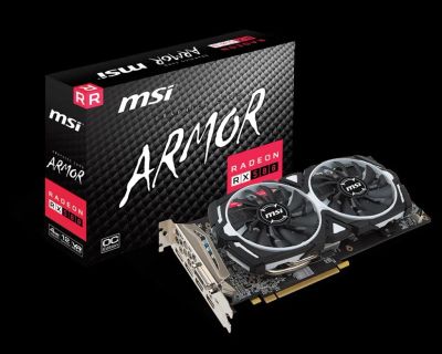 Лот: 10636780. Фото: 1. Видеокарта MSI Radeon RX 580 Armor... Видеокарты