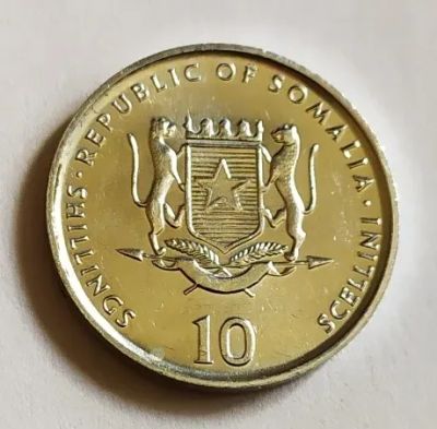 Лот: 25651797. Фото: 1. Сомали 10 шиллингов 2000 UNC. Африка