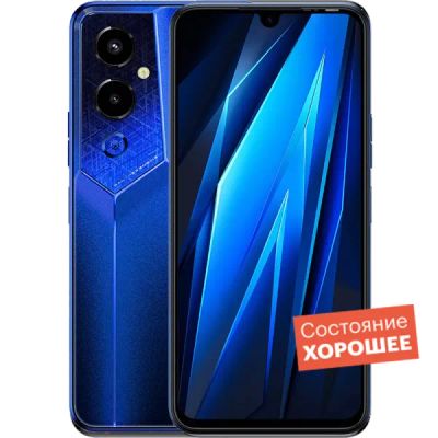 Лот: 22221308. Фото: 1. Смартфон TECNO Pova 4 128GB Голубой... Смартфоны