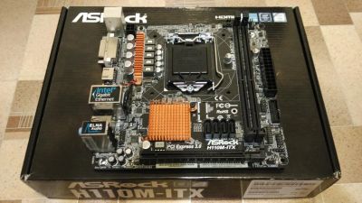 Лот: 9912187. Фото: 1. ASRock H110M-ITX. Материнские платы