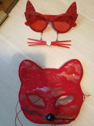 Лот: 10588820. Фото: 1. Карнавальные очки Кошечка. Карнавальные маски, шляпы, аксессуары