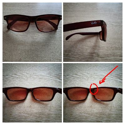 Лот: 24888875. Фото: 1. Очки Ray Ban Wayfarer коричневые. Очки солнцезащитные