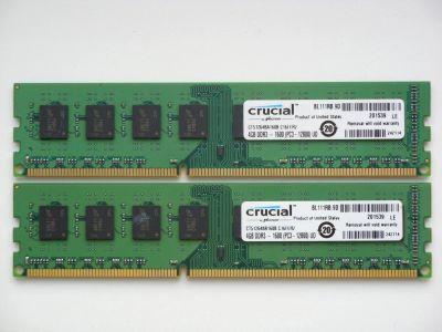 Лот: 10966467. Фото: 1. 8Gb (2 x 4Gb) Crucial PC3-12800... Оперативная память