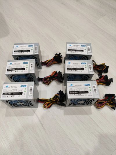 Лот: 24929060. Фото: 1. 450W Powercool ATX (24+2x4+6пин... Корпуса, блоки питания