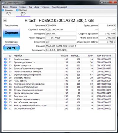 Лот: 16757148. Фото: 1. Hitachi HDS5C1050CLA382 500GB... Жёсткие диски (HDD)