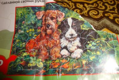 Лот: 4894882. Фото: 1. Пазл большой Собаки. Пазлы