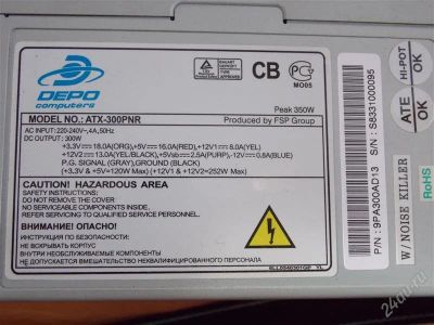 Лот: 2524338. Фото: 1. Блок питания DEPO 300W. Корпуса, блоки питания