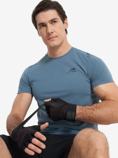Лот: 25538239. Фото: 1. Футболка мужская Athlex, Серый. Другое (спортивная одежда)